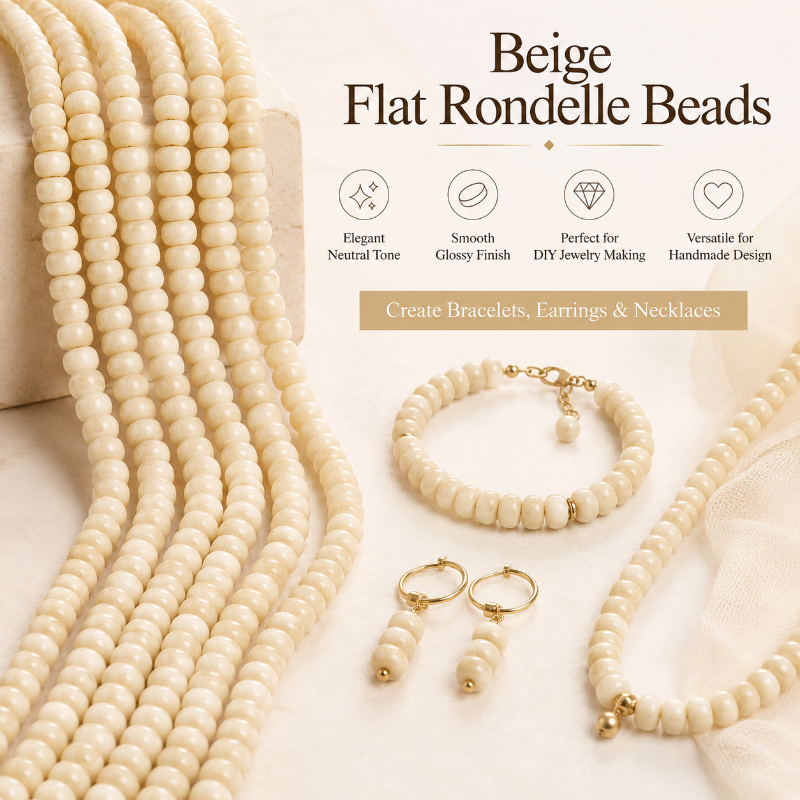 TEMU 62 pièces de perles abaque plates jaunes 8*10mm, accessoires décoratifs à faire soi-même, également un cadeau pour et
