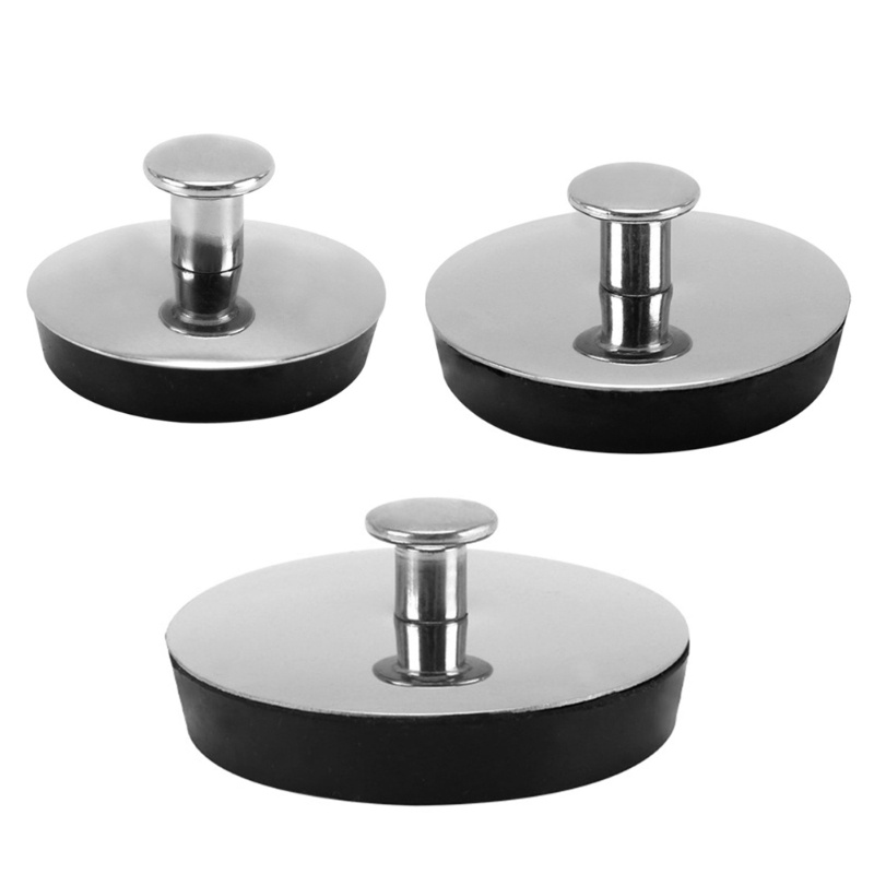 

Stainless Steel Universal Bath Plug Caps With A Handle, To Easily Stop Drains In Bathtubs And Sinks.