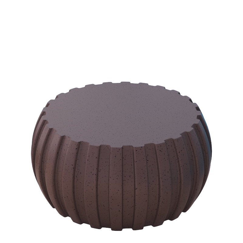 35.43' Modern Waterproof Coffee Table Durable MgO Cement Design Indoor and Outdoor Compatible Brown