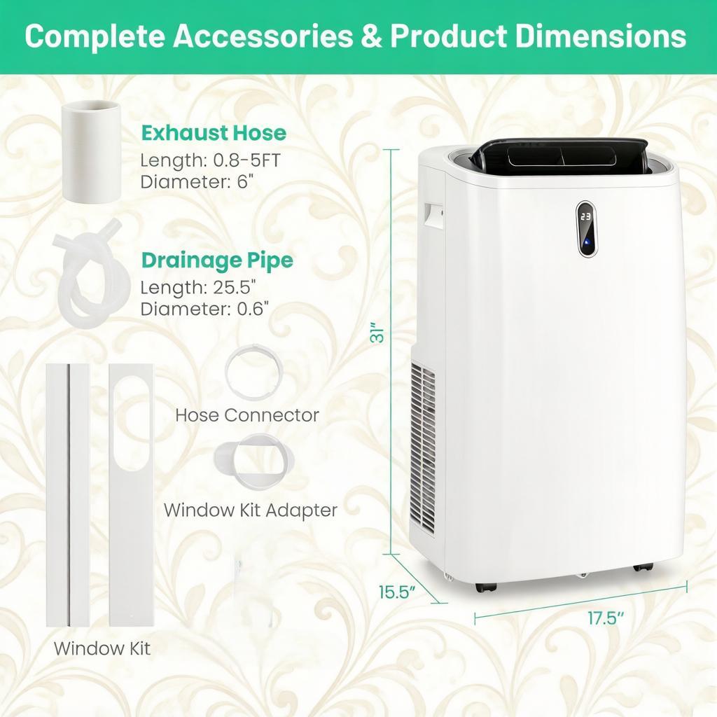 COSTWAY 14000 BTU Portable Air Conditioner with Remote Control,... product image 2