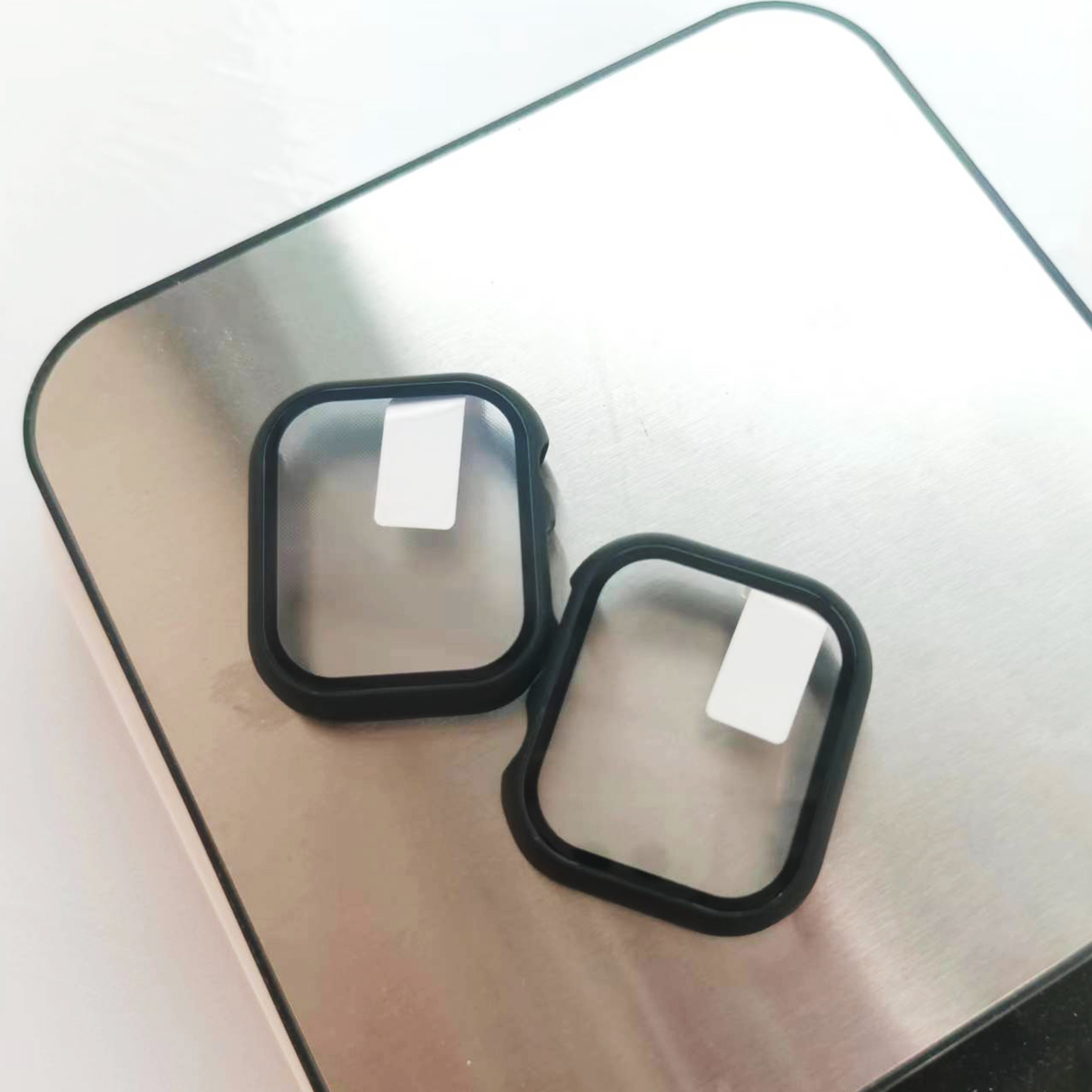 E-shop 2er-Set passend für Apple Series 11/Series 10/46mm (2021) - Ultra-dünne, harte PC-Schutzhülle mit Displayschutzfolie, stoßfeste, leichte