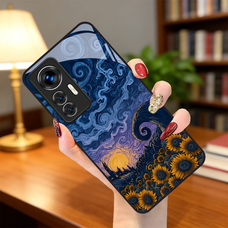 폰 케이스: 별이 빛나는 하늘   밤하늘 소용돌이와   프린트 패턴 폰 케이스, xiaomi redmi 10 5g/10c/12 5g/12c/13c/14c 4g/9a/9c/9t/a3/note 10 pro/10s/note 11 pro+ 5g/11s/redmi note 12 pro+/12r/12s/note 13 pro+/9s/k80 호환, 낙하 방지 강화유리 보호 커버, 내구성 좋은, 귀여운, 비즈니스, 고품질, 휴대폰 액세서리