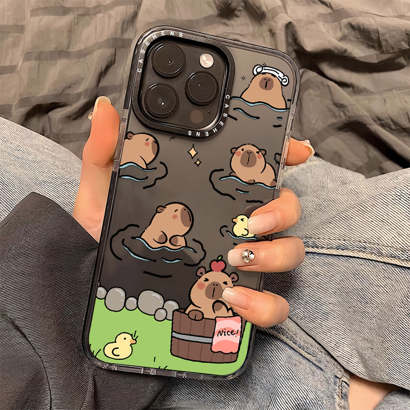 蝶の標本 カピバラ　16ケース スマホケース】可愛いカピバラ柄ケース。iphone 16 iphone 16/15/14