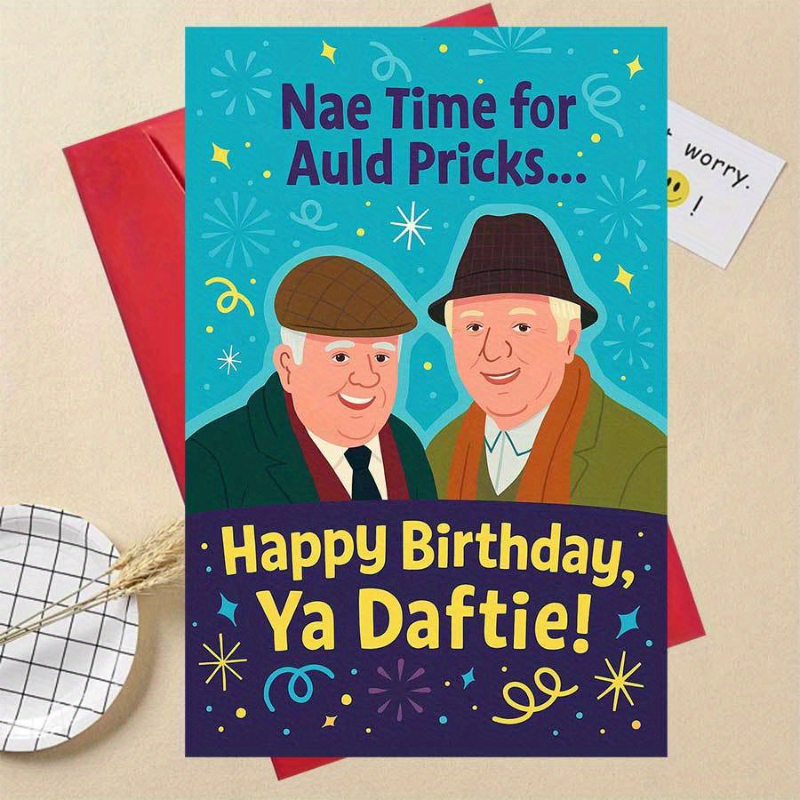 TEMU 1pc Funny Scottish Birthday Card For With Humor And Charm And Moments