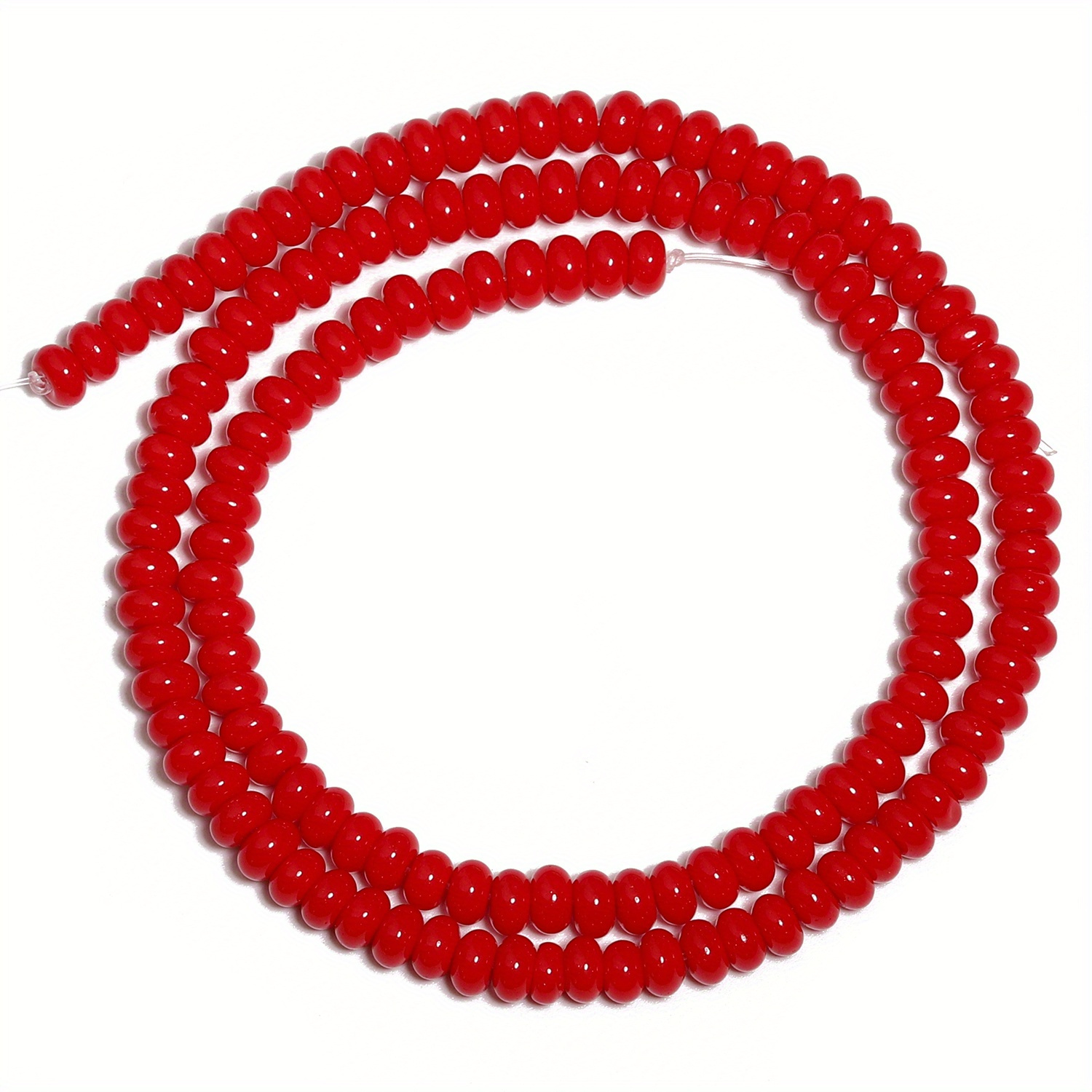 TEMU Perles de Verre Plates 2D, 137pcs 4.5x3mm Rondes - Perles d'Abacus Multicolores pour la Fabrication de Bijoux, Bracelets & DIY, Perles de Verre