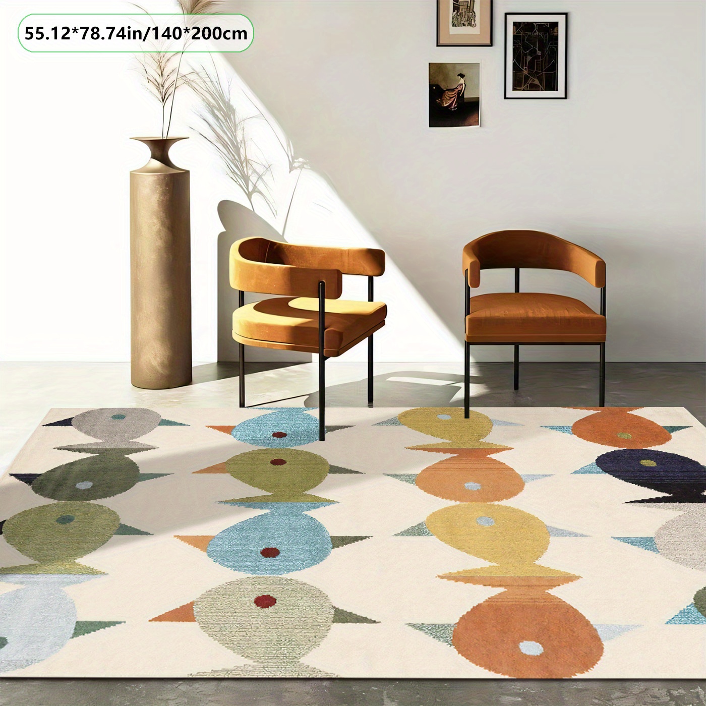 TEMU Colorful Fish Pattern Home Carpet | Suitable For Living Room, Sofa Mat, Door Mat, Bedroom, Outdoor, Malls, Cafes | Polyester, Machine Washable,