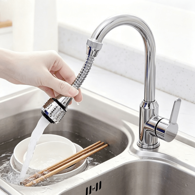 TEMU Extensor Capibara de 1 pieza, aireador antisalpicaduras para de agua, repuesto para fregadero giratorio 360°, ducha y potente, diseño antirebose