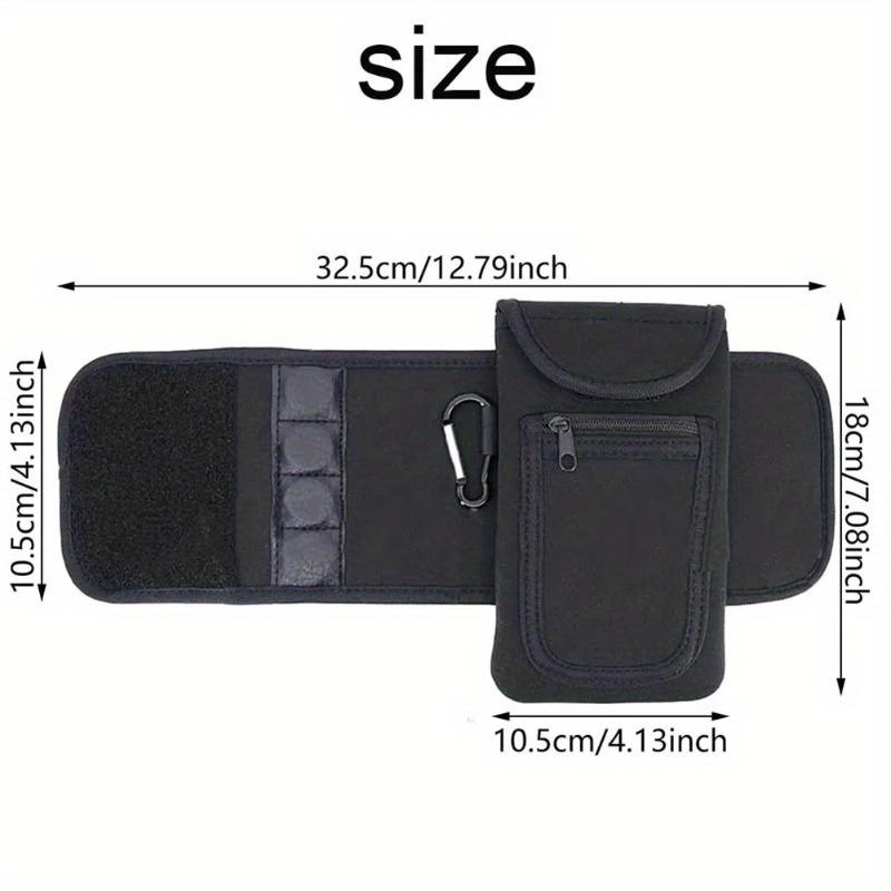 TEMU Magnetic Water Bottle Sleeve | Neoprene Pouch For Gym, Office & Travel - Hands- For Treadmills, Benches, Equipment | Essential Fitness Storage