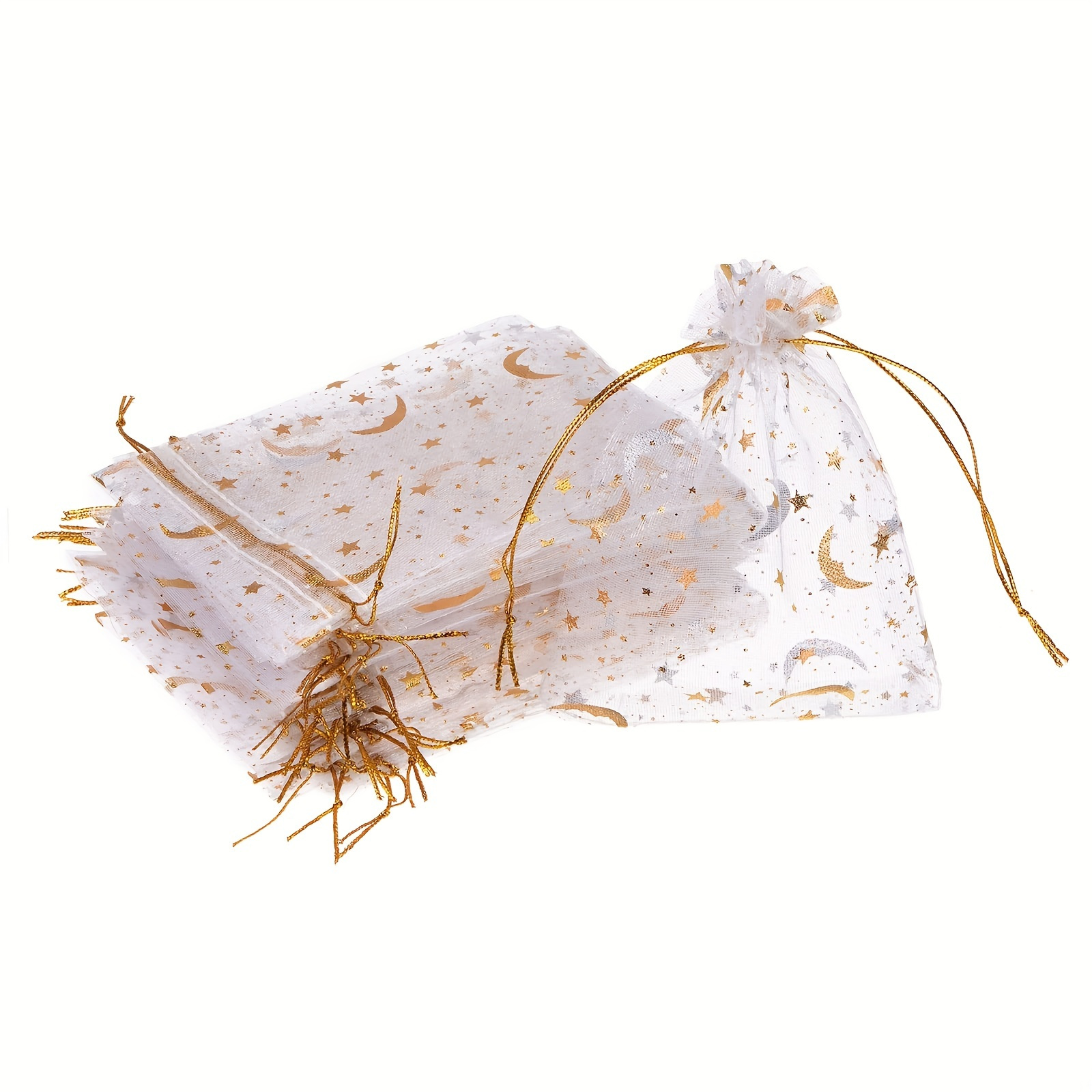 TEMU Cadeau pour Elle/Lui 50pcs de Sachets à Brossées Transparents pour Bijoux Étoile, Couleur Aléatoire, Diverses Couleurs, Sacs Cadeaux Tendance