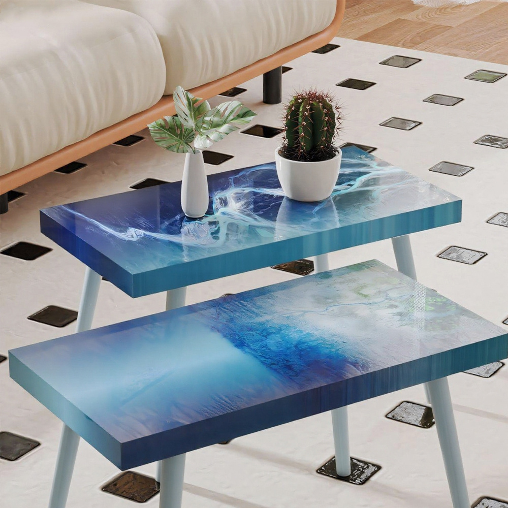 E-shop 23" x 11,8" Wiederverwendbare große rechteckige Silikonform für Epoxidharz-Flusstisch Harzkunst – Ideal für DIY--Bastelarbeiten, Spezialteller,