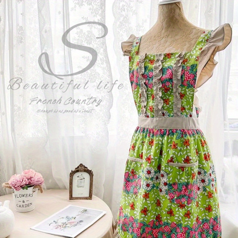 新品タグ付き★ AMERI BUTTON MOTIF APRON DRESS M Stonemountain & Daughter Fabrics