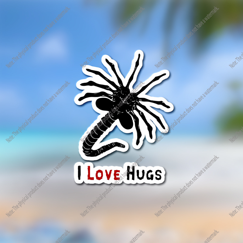 

- Facehugger Vinyl Decal Sticker For Water Bottle, , Laptop, Hat, Phone Case
