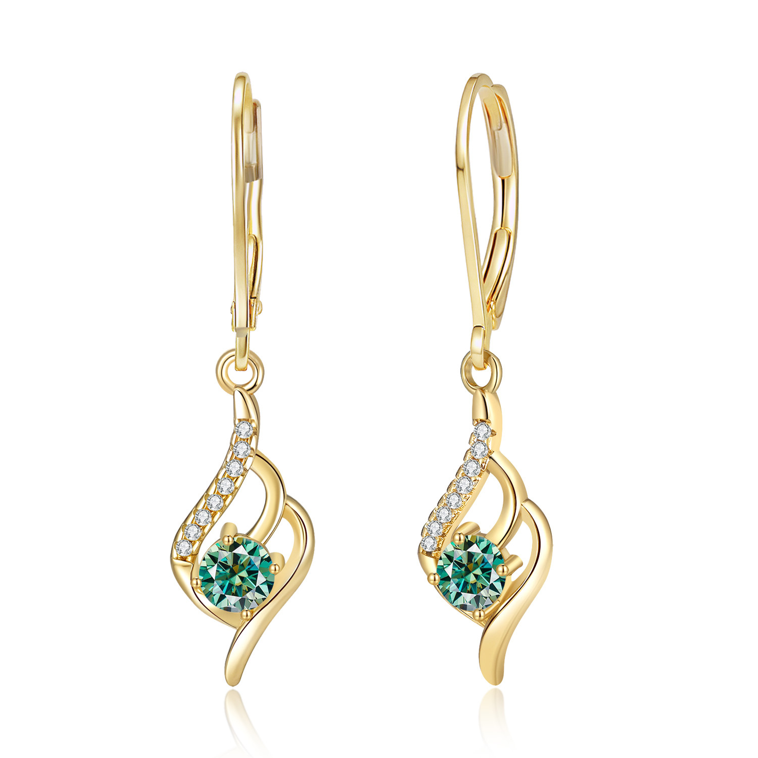 Minimalist 1-Carat Moissanite French Earrings for Women