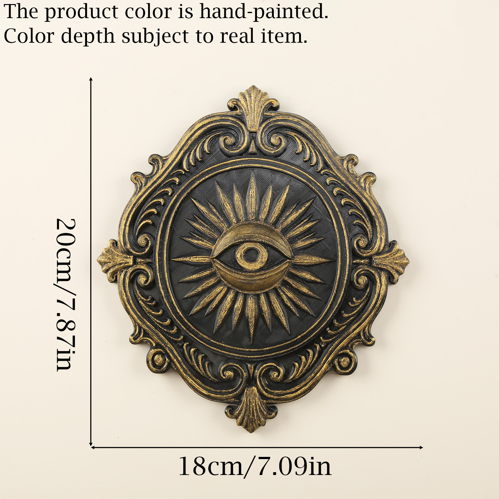 TEMU 1pc Décoration Murale d'Halloween , Décoration Murale Œil Tout- en Plastique Premium Imprimé en 3D, Ornement Murant Vintage Foncé pour Studio &