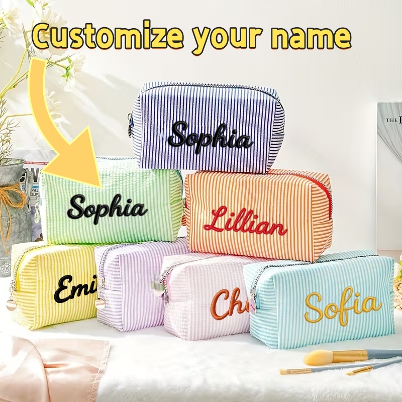 personalized makeup bag sold on Temu United States