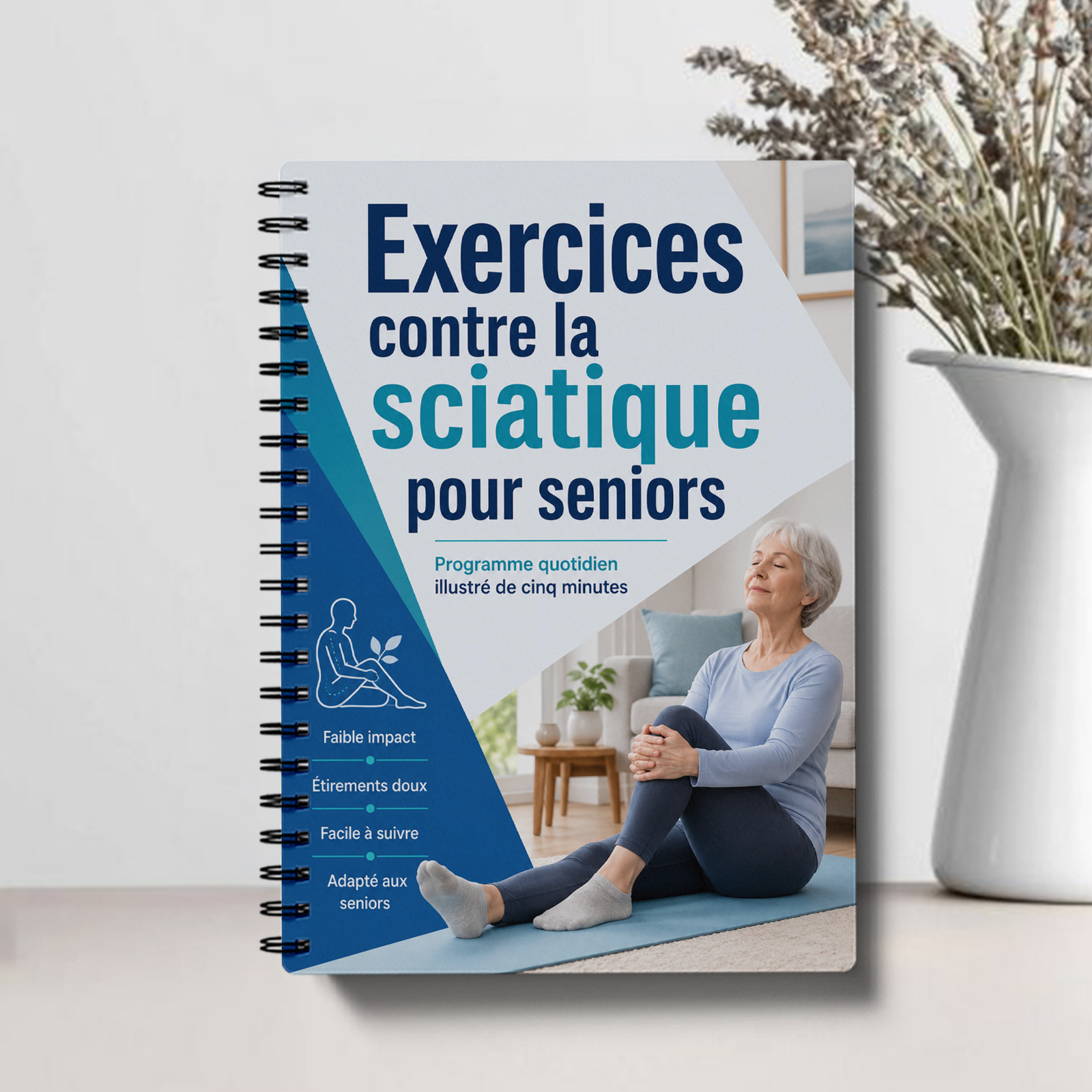 TEMU - Planificateur d'exercices pour la sciatique, entraînement de avec plan d'étirements , notes de soutien à la , du confort du dos, pages