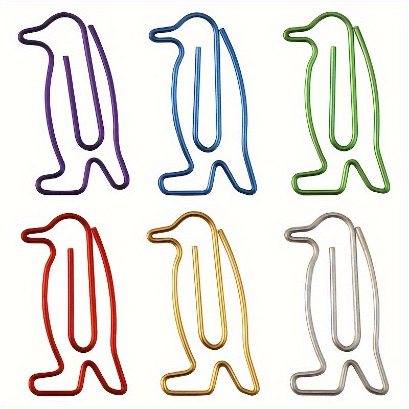 20 Or 50 Penguin-shaped Paper Clips, Small Penguin Bookmarks, Penguin Lovers And Female Colleagues As Christmas Or Birthday Gifts