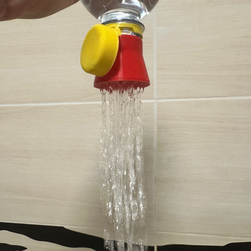Image of 1pc Portable Shower Attachment For Pet Water Bottles - Twist-on/screw-on Shower Adapter With, Compatible With Camping, Travel, Pool & Bathtub - No Tools/ For Diy Bathing (fits Standard Bottles)