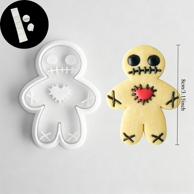 TEMU Halloween Gingerbread Cutter, Pumpkin-shaped Cookie Stamp, Kitchen Baking Supplies (free Handle Included)
