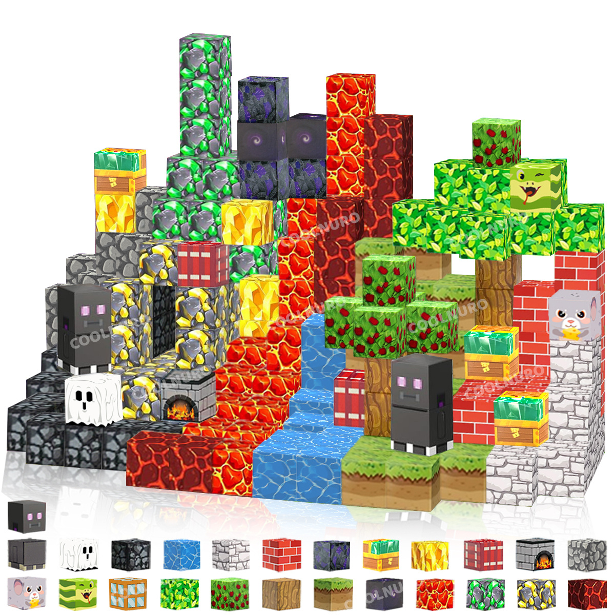 Coolnuro Magnetic Building Block Toys, Cave Theme Educational Toy