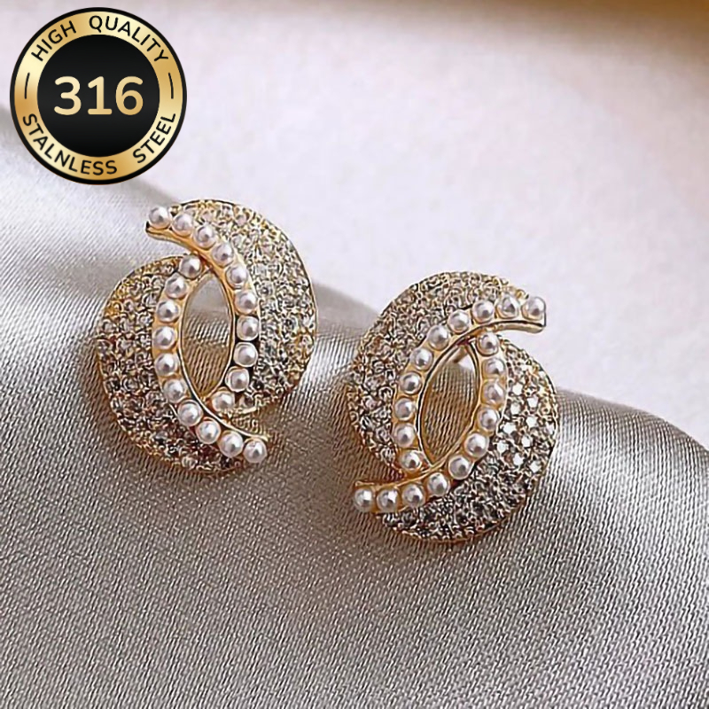 TEMU 1 Pair Of Fashionably Simple Geometric Earrings. Elegant Vintage And Luxurious Earrings Are Versatile And Suitable For Daily Wear. Are Ideal