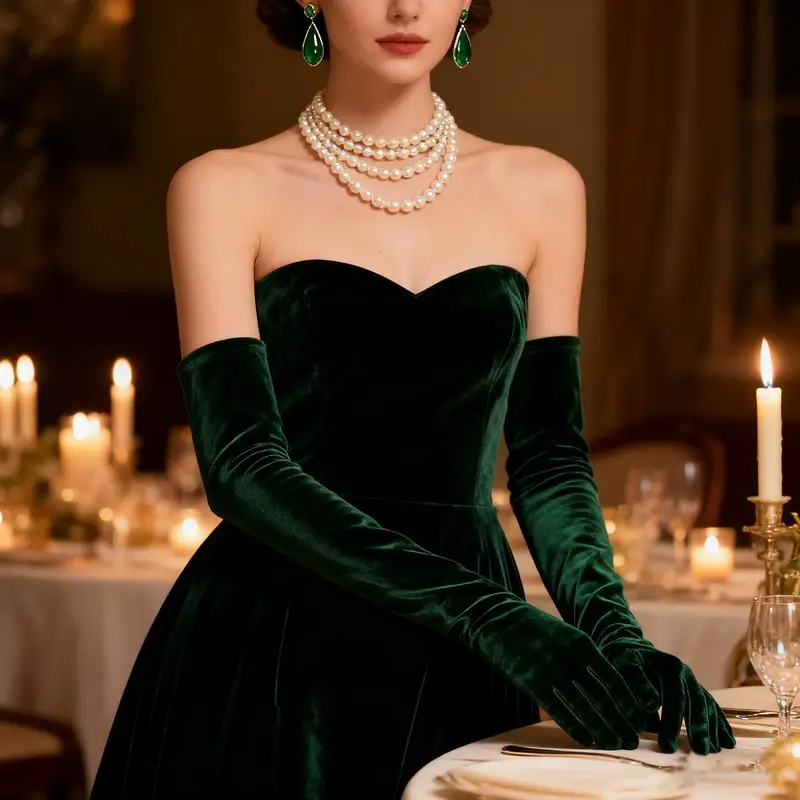 green velvet dress with gloves Velvet Dress Women's Elegant Long Cocktail Dress with Gloves Maxi Dresses Sexy V Neck Wrap Dress Long Sleeve Velvet with Slit Ball Dress Autumn Winter Floor Length Evening Dresses Party Dress, Green, :
