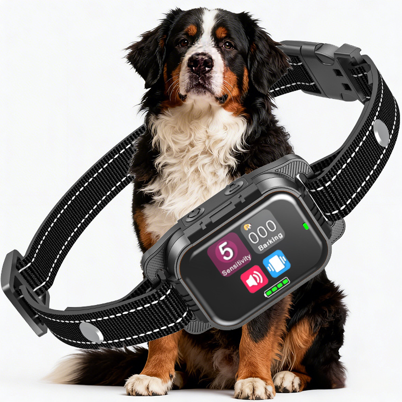 TEMU Dog Bark Collar For Small Medium Large Dogs, Smart Automatic Bark Control Collar To Stop Excessive Barking, And Vibration , 5 Adjustable