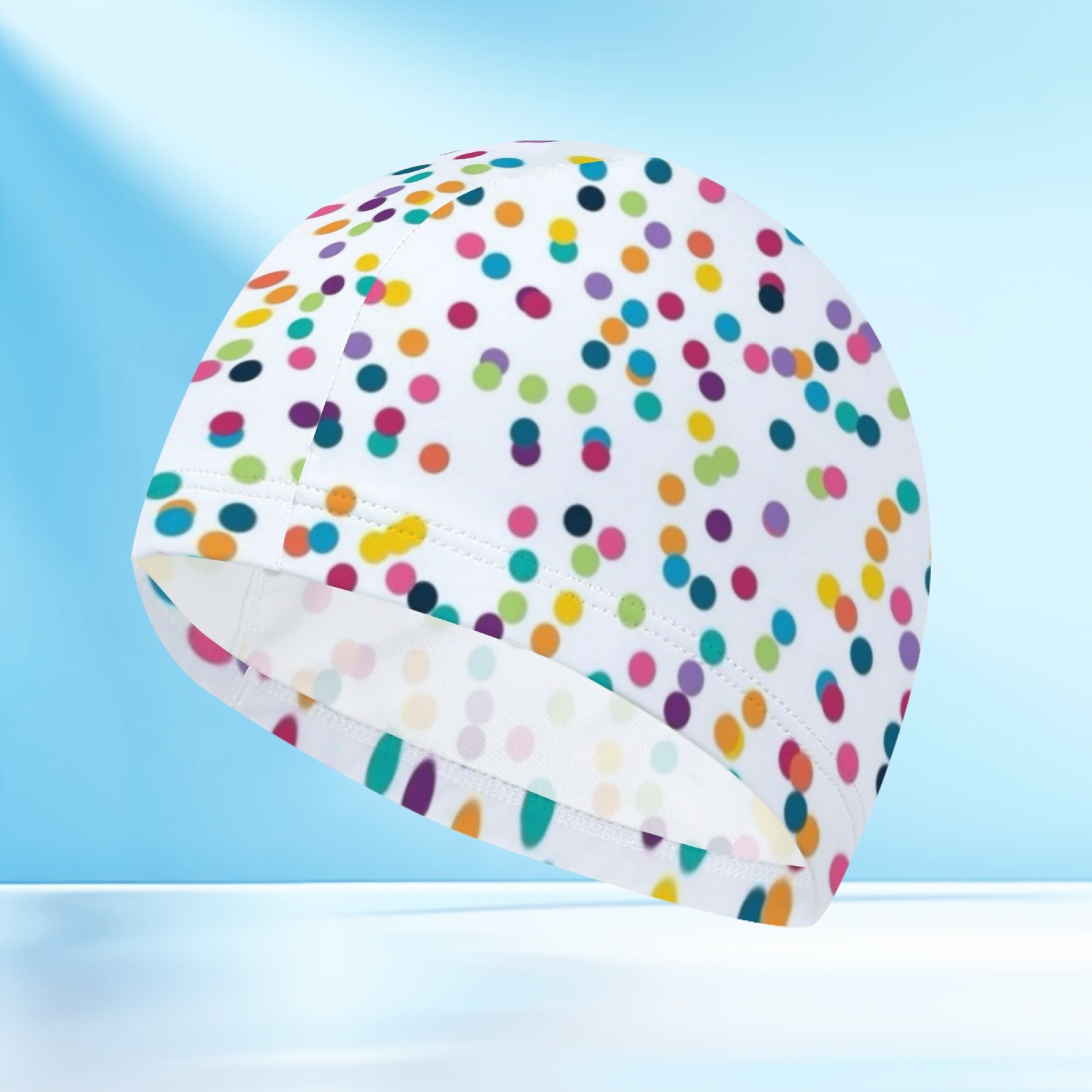 TEMU 1 Gorro de natación unisex, Gorro de natación moderno y con y estampado multicolor de y , Gorro de natación de tela cómoda, Adecuado para