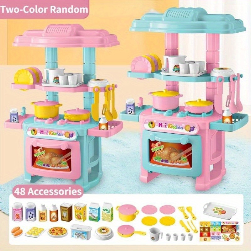 TEMU Cooking Toy Set Children's Play House Simulation Dinnerware Educational Toys Mini Food Pretend Toys