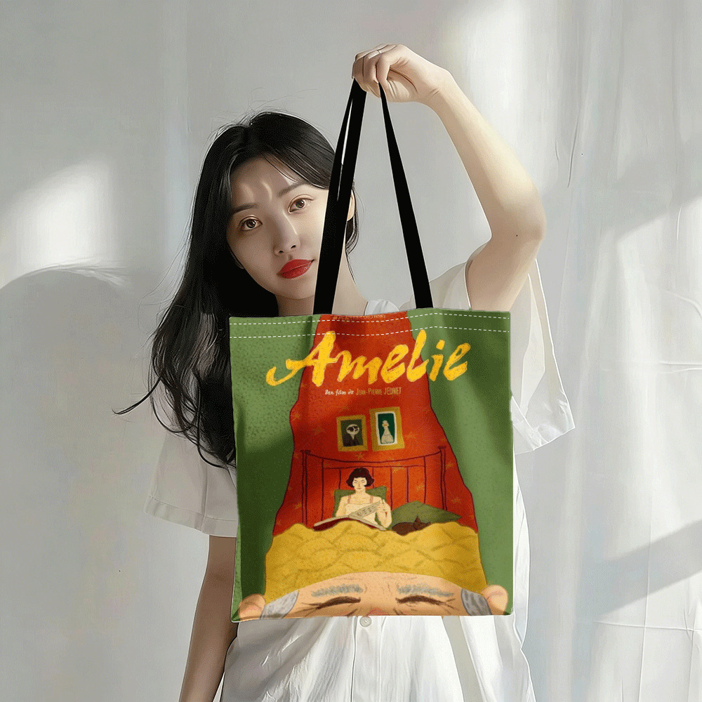 TEMU 's Women's Large Foldable Tote Bag Suitable For Travel, Commuting & Shopping - Lightweight Durable Shoulder Bag With Print, Spacious Square