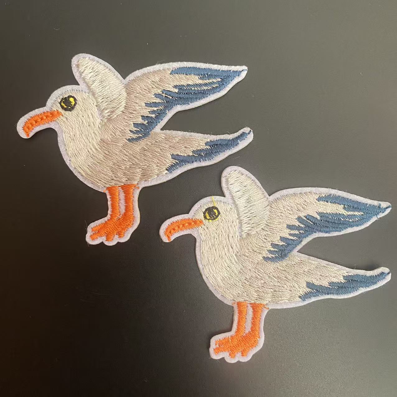 TEMU [fresh Ocean Breeze] 2pcs Seagull Pattern Adhesive Embroidered Patches. Easy To Apply—simply Iron On For Fixation. Can Be Sewn On. Personalize