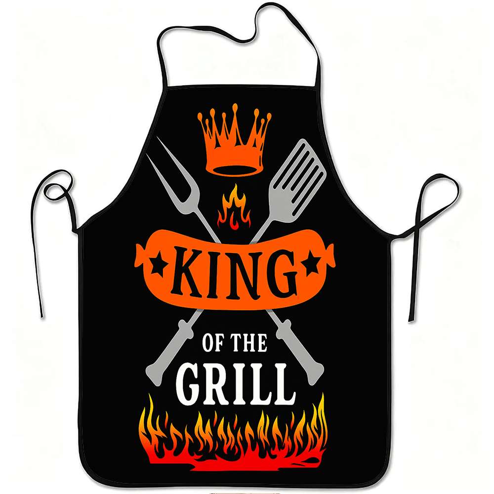 E-shop BBQ King Schürze | Strapazierfähiges Polyestermaterial, verstellbarer Gürtel, leicht zu reinigen, für Kochen in der Küche, Gartenarbeit,