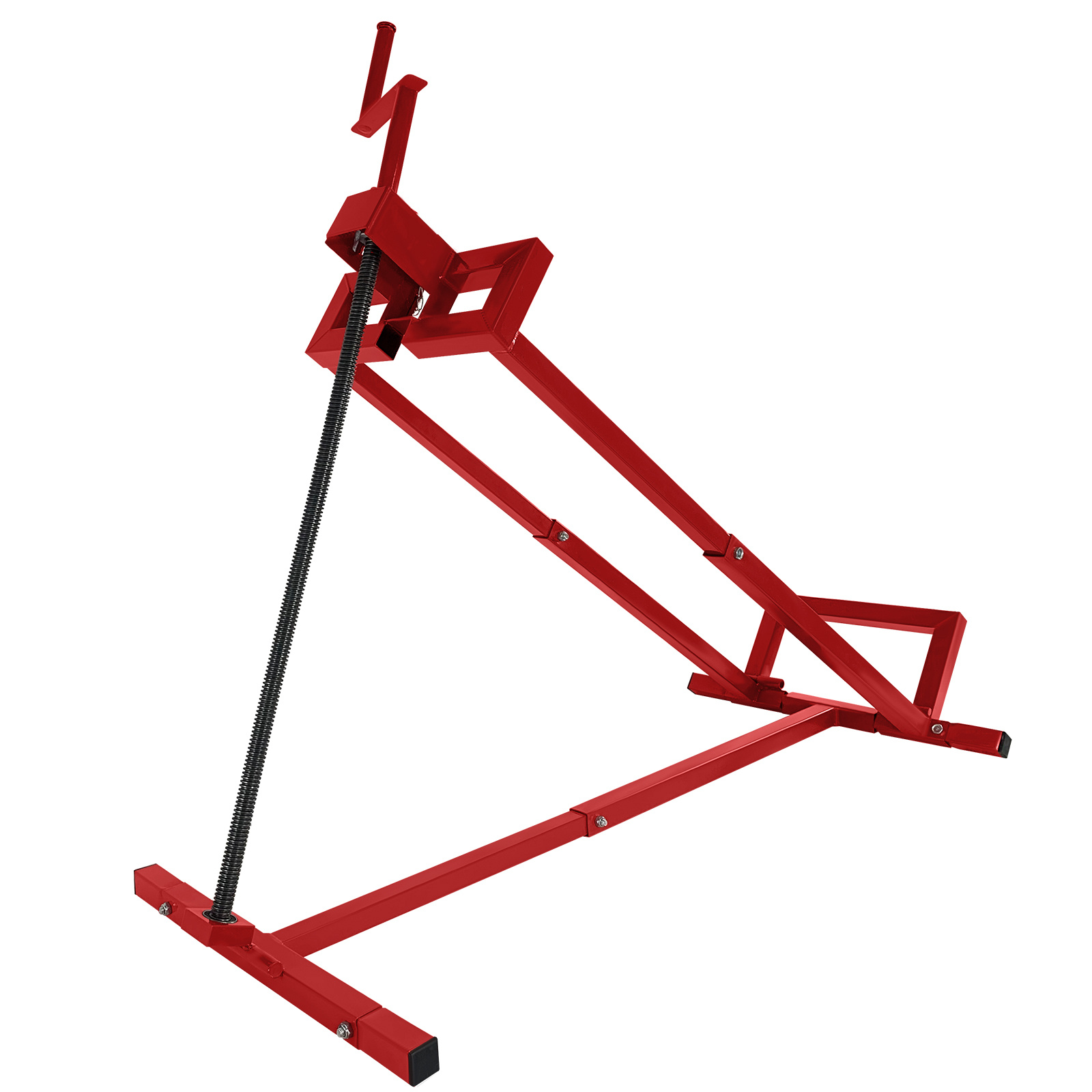 poza articolului liftator pentru tractor de gazon, liftator pentru tractor de gazon cu motocultivator, max 400kg, înclinare reglabilă la 45°, ajutor pentru curățarea motocultivatorului, liftator pentru motocultivator, roșu/negru