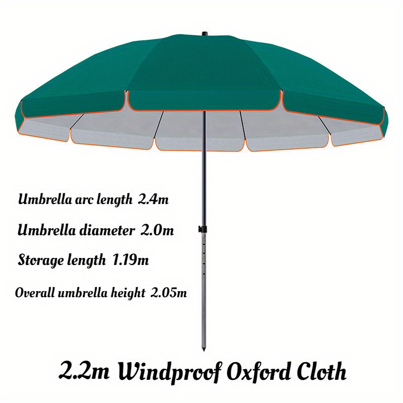 TEMU 2m Garden Patio Umbrella Sun Shade Outdoor Umbrella Awning Canopy Beach Retractable Umbrella Big Umbrella Shelter