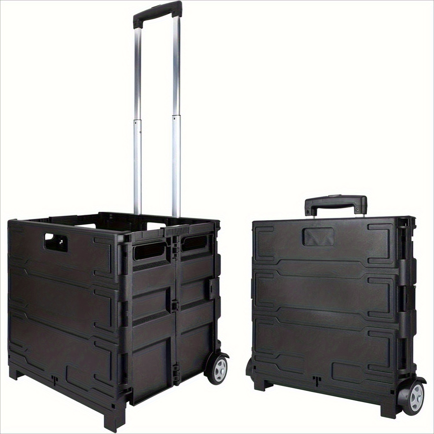 tools 85 010 rolling crate   n roll portable tools carrier with telescopic handle 80 lb load capacity light black box cabinet rack for outdoor storage