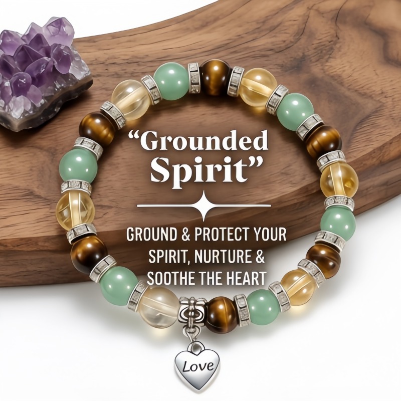 TEMU Natural Eye, Aventurine,, And Multi- Beaded Bracelet. Symbolizes Stability, Aura Protection, And Guardian. A Versatile Unisex Wrist Accessory