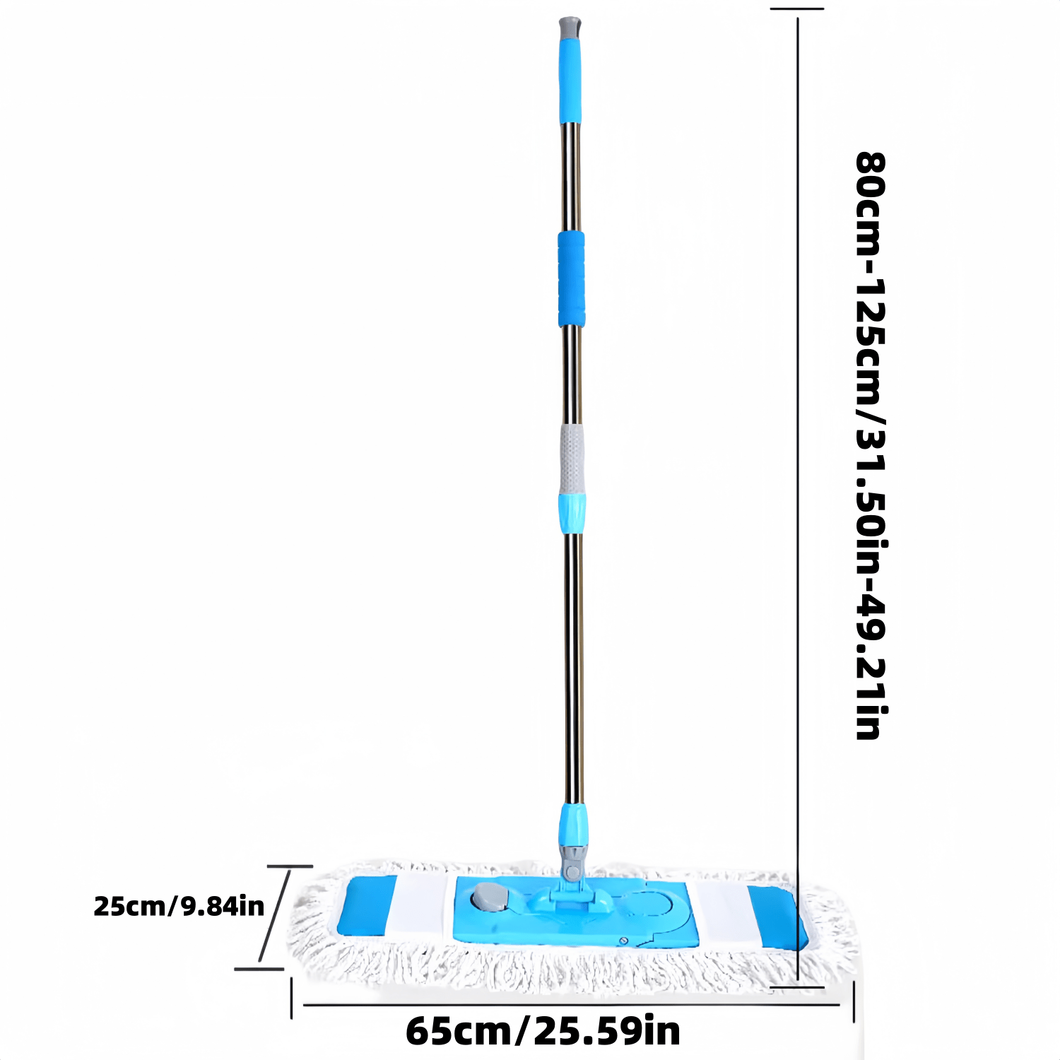 1pc extra large 25 59in flat mop with extended handle wide microfiber cloth 360 degree flexible head dual use wet and dry floor mop for living room bedroom toilet kitchen and floor cleaning details 6