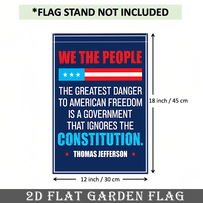 TEMU 1pc, Patriotic Garden Flag, Display A Red, White, And Patriotic Garden Flag With ": To Is A Government That Disregards The ." This Is A