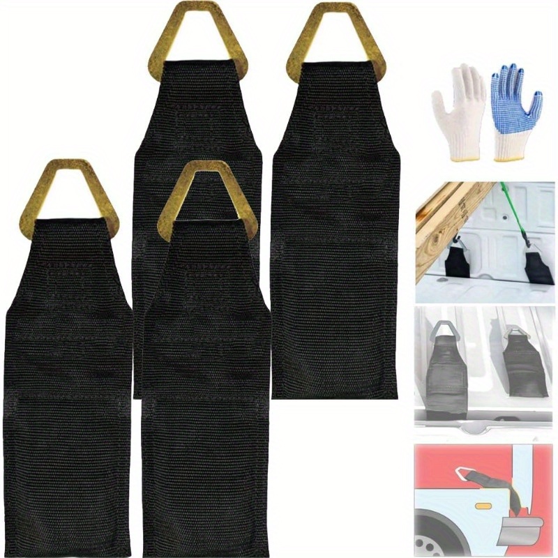 TEMU Anchor 4pk, Truck Tool, Truck Beds Anchor Secures Ratchet Straps, Removable Tie Down Utility For Cargo Trucks, Secures Your Cargo To Tailgate (4pcs)