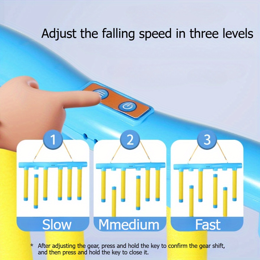 1pc of EVA material sensory integration training device, claw machine with quick reaction toys, interactive parent-child intellectual game, blue and yellow