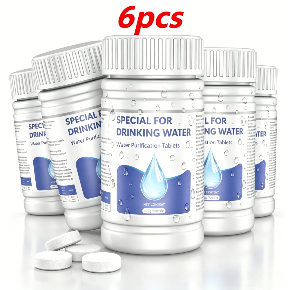 600pcs Water Purification Tablets, Portable Outdoor Camping And Hiking Emergency Survival Drinking Water Purification