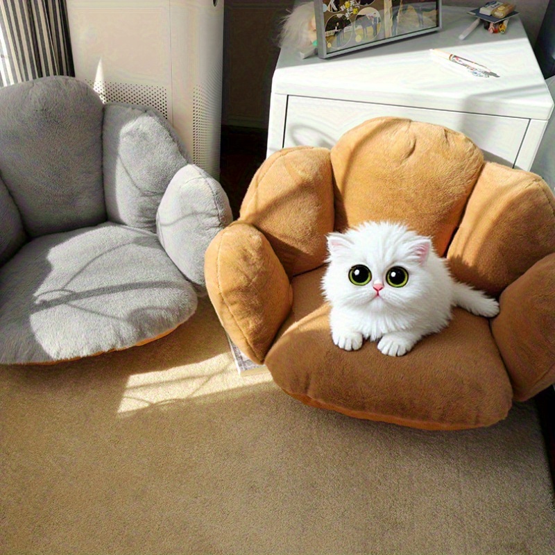 beige   polyester pet cushion human seat pad easy to clean non toxic chair pad for   living room bedroom office compatible   and humans cozy seating   accessory comfortable padding versatile seating home decor lovers Product details 0