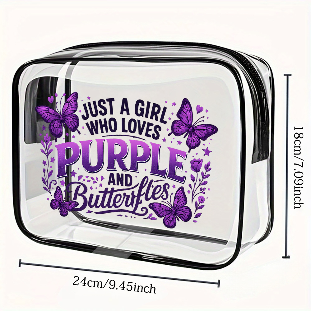 Women' Clear Toiletry & Makeup Bag With Cute Pattern - Travel Case Suitable For Women, Summer Beach Essentials, Daily Use & Gifts
