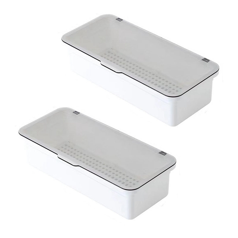Flatware Tray With Lid, Utensil Storage With Lid Plastic Cutlery Tray, Cutlery Drawer Organizer Utensil Storage