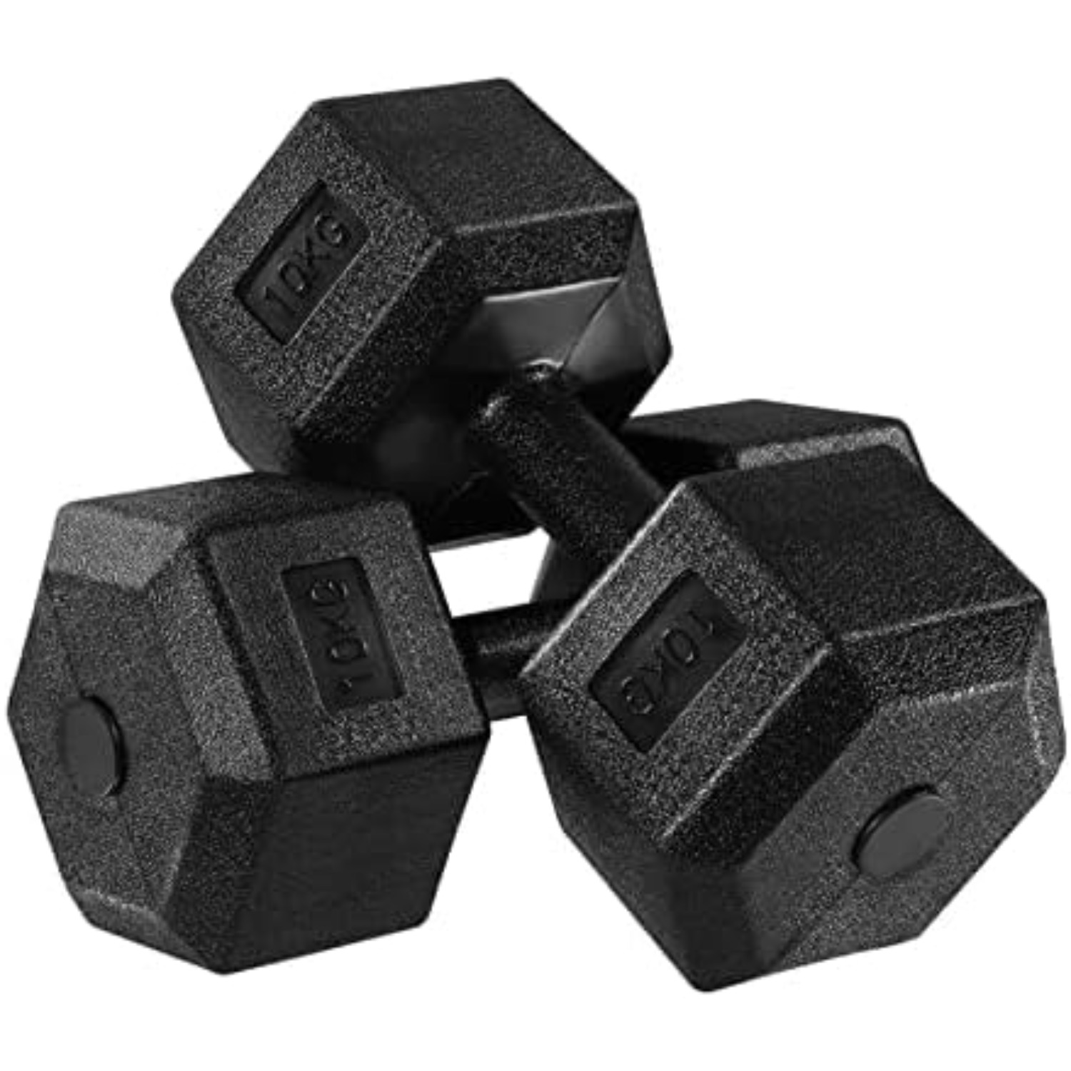 2 X 10 Kg Dumbbell Set, Hexagonal, For , Weight In