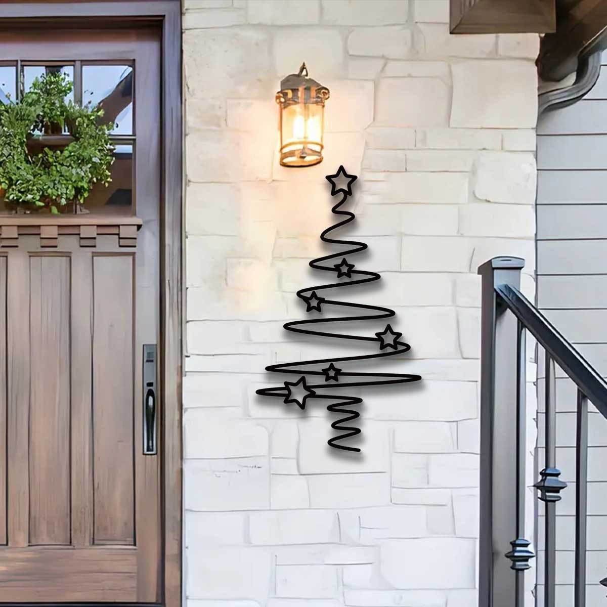 

1pc Christmas Tree Wall Art, Holiday Hanging Decor For Home, Office, Hotel, Cafe - No Electricity Or Battery Needed, Ideal For Wedding, Birthday, Christmas, Easter, Thanksgiving, Valentine's Day