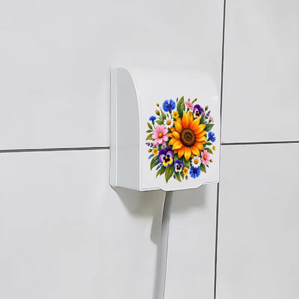 Sunflower Outlet Cover with Peel & Stick Adhesive