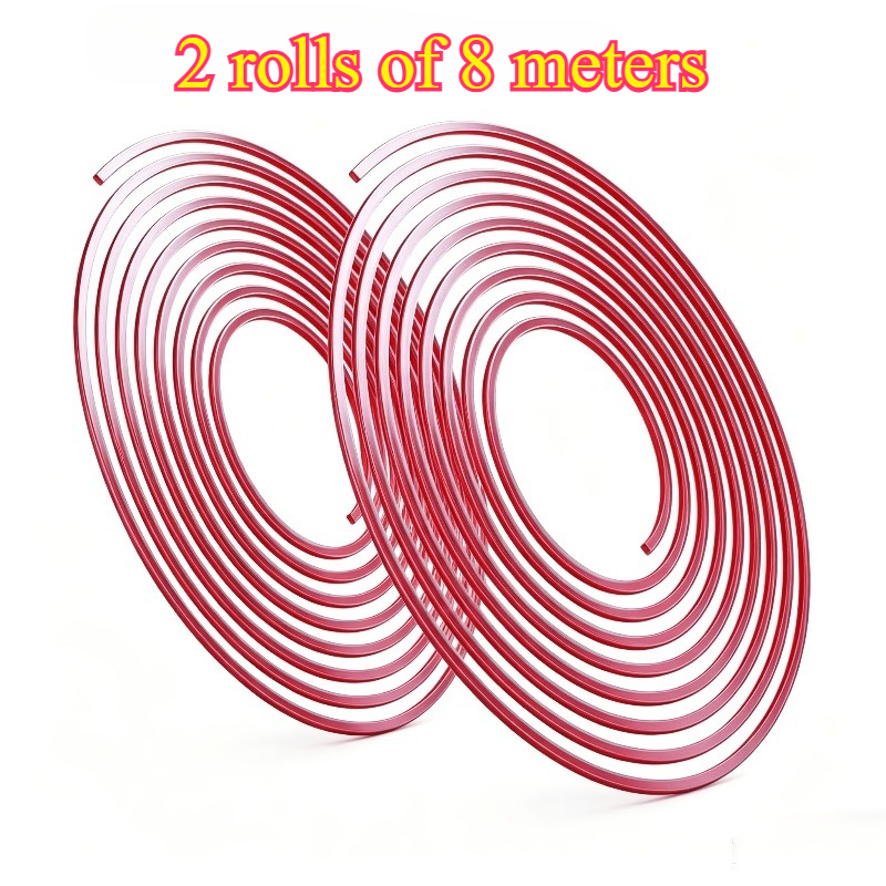 Image of 2 Rolls 8m/315in Clear Pvc Car Door Anti-collision Strip, Scratch Resistant Protective Trim, Universal Automotive Exterior Additions