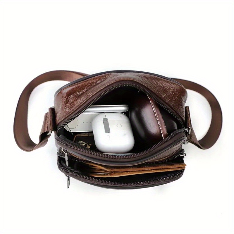 genuine leather single shoulder bag vintage style - Temu Greece