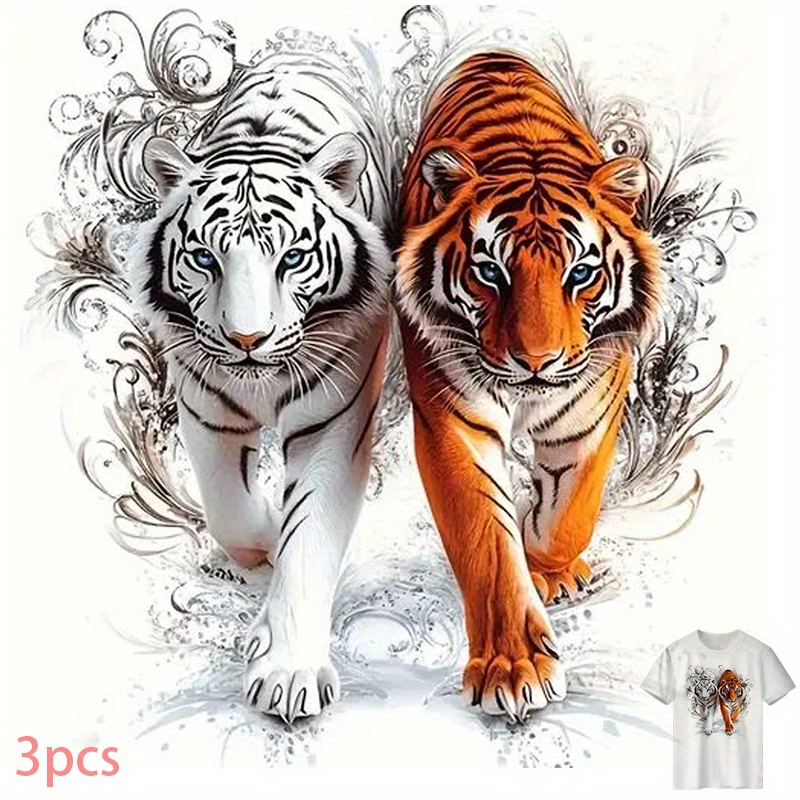 TEMU 3pcs Heat Transfer Decal - Hd Pattern Cut And Seamlessly Fit - Material Suitable For Backpacks, Pillows, Pants, Sofa Covers, Easy To Operate,